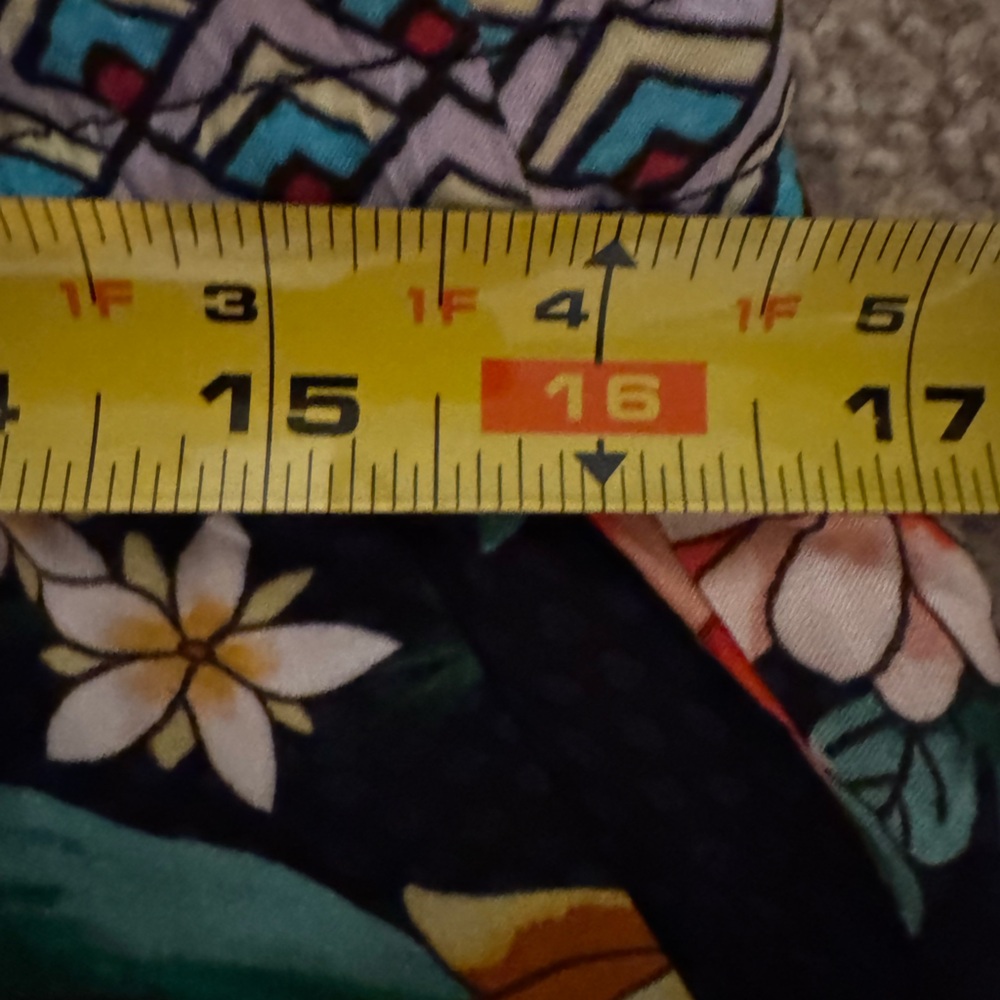 Johnny Was Black Floral Border Split Pants Sz L - Picture 10 of 13